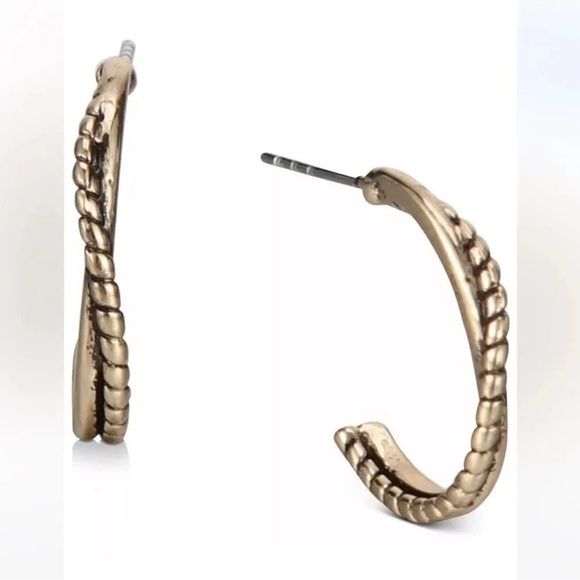 Anthropologie Jewelry - Elegant Gold Hoop Earrings